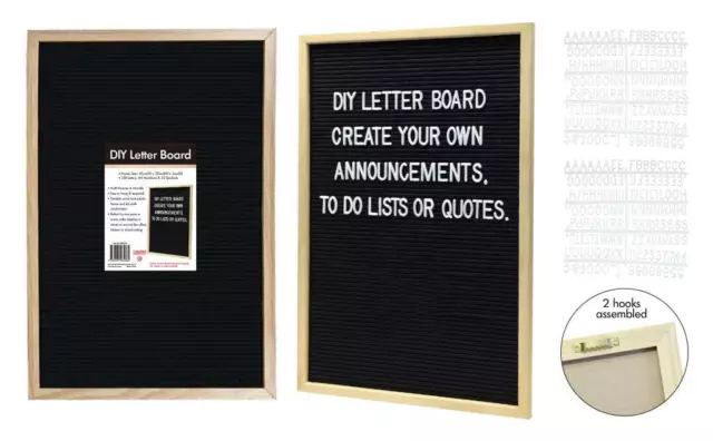 A3 Felt Letter Board Deco Wooden Frame Message Board With Felt Symbol Numbers