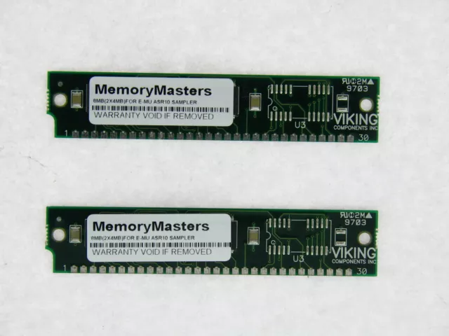 8MB 2X4MB RAM Memory Upgrade ENSONIQ Emu E-mu ASR-10 ASR10 TS10 SAMPLER TESTED