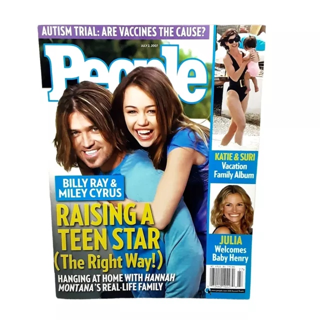 People Magazine Miley Cyrus July 2 2007 Billy Ray Cyrus Julia Roberts NO Label