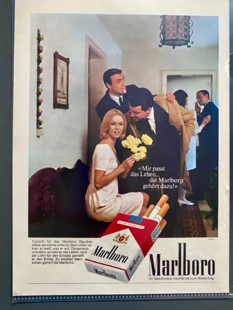 Marlboro Haus Party 60s retro Original 1966 Vintage Advert Werbung Reklame
