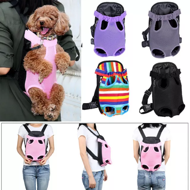 Pet Carrier Backpack AdjUKtable Pet Front Cat Dog Carrier Travel Bag Legs Out-wf