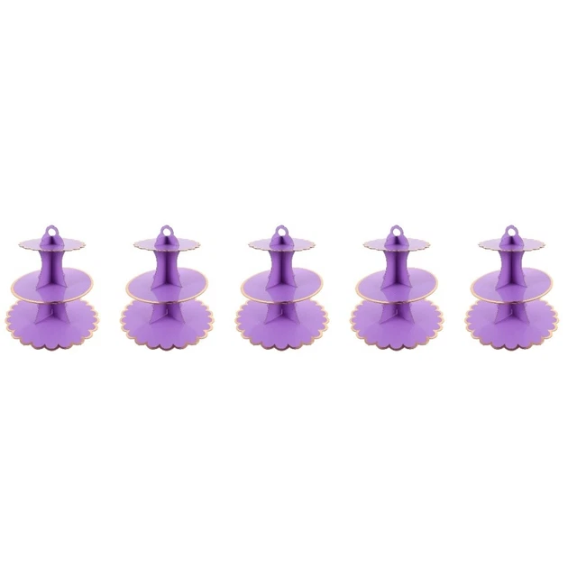 5 set carrelli elevatori trattamento tazza di cartone-torte supporto torta monouso carta