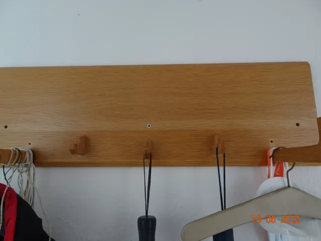 Garderobe aus Holz mit 5 Haken, sehr stabil