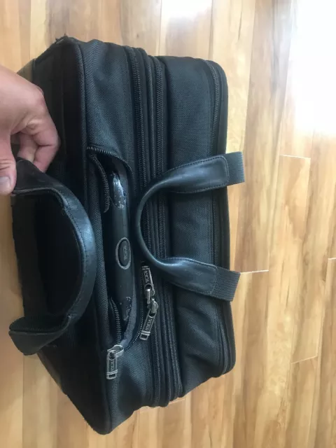 TUMI Alpha 26103D4 Expandable Deluxe Wheeled Black Ballistic Nylon Briefcase 7