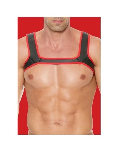 Ouch Puppy Play - Arnés De Neopreno - Rojo