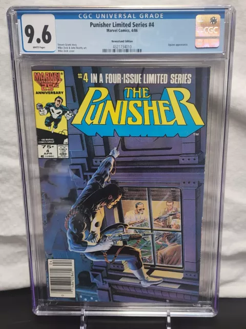 🔑🔥 Punisher Limited Series 4 💀💀RARE CGC 9.6 1986 NEWSSTAND Mike Zeck!734010