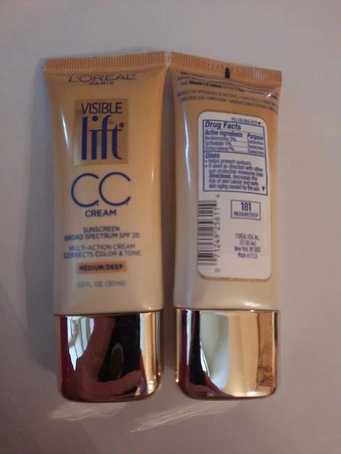 2 LOREAL Visible Lift CC CREAM ~ MEDIUM / DEEP #181 ~ SEALED ~ DISCONTINUED 2 LOREAL Visible Lift CC CREAM ~ MEDIUM / DEEP #181 ~ SEALED ~ DISCONTINUED