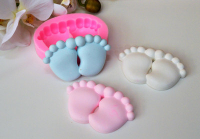 Moule Silicone Pieds Theme Naissance Bebe Pour Bougie Fimo Platre Resine Cire Eur 9 00 Picclick Fr
