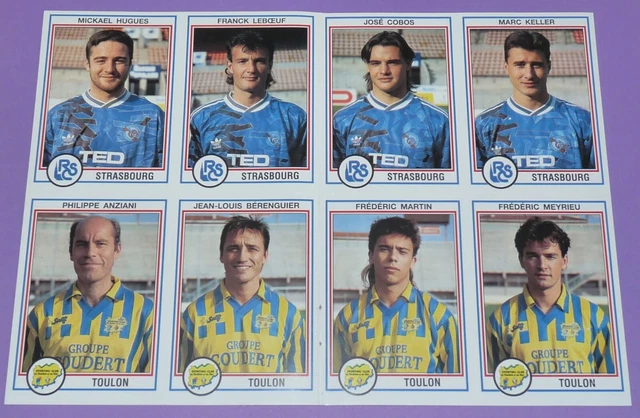 LOT 8 Stickers Panini Toulouse Football 1993 – Collection 1993/94, Brillants, Non Collés