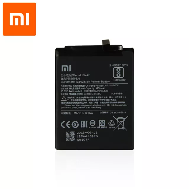 Bateria original para Xiaomi Redmi 6 Pro / Mi A2 Lite (3.85V, 4000 mAh, BN47)