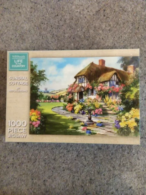 WH Smith 1000 piece jigsaw puzzle. "Sundial Cottage"