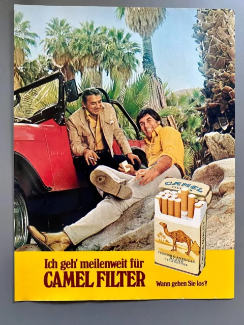 Camel Filter Jeep Oldtimer Dschungel Original 1974 Vintage Werbung Reklame ad