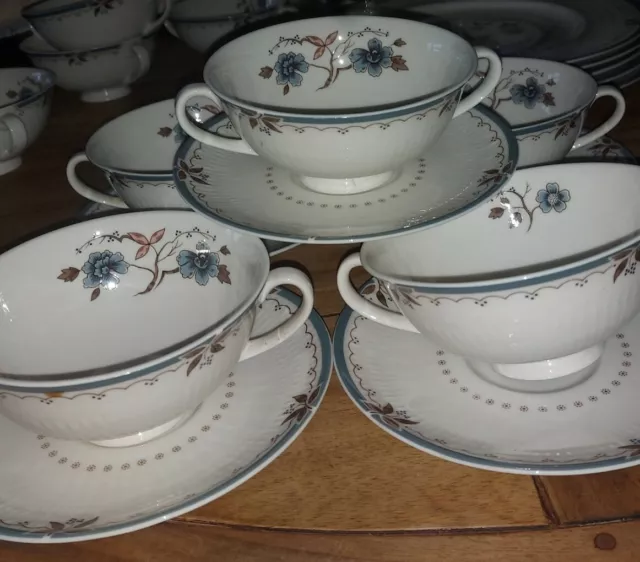 Royal Doulton Old Colony two handled Soup Bowl x 5 VGC