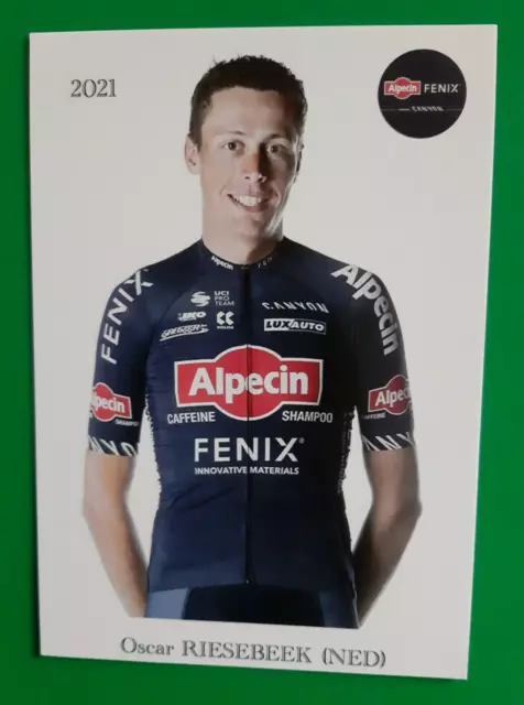 CYCLISME carte cycliste OSCAR RIESEBEEK équipe ALPECIN FENIX 2021