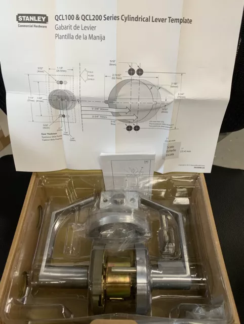 Stanley Commercial Storeroom Lever Lockset for 1-3/8 to 2" Thick Doors, New