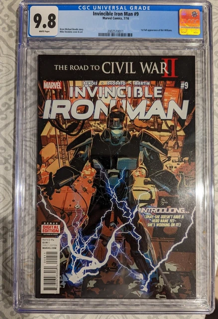 Invincible Iron Man #9 Cgc 9.8 1St Print 1St Apearance Riri Williams Iron Heart