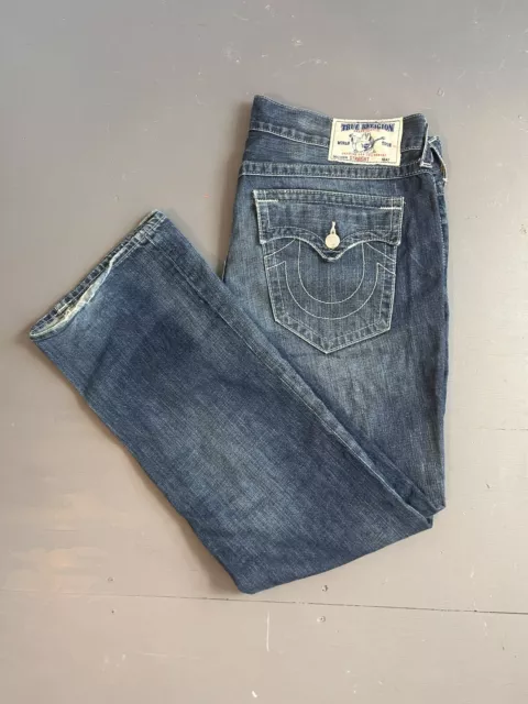 True Religion Ricky Mens Relaxed Straight Jeans Blue Size 40