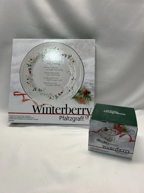 Pfaltzgraff Winterberry Family and Friends Plate of Sharing & Dip Set NEW IN BOX