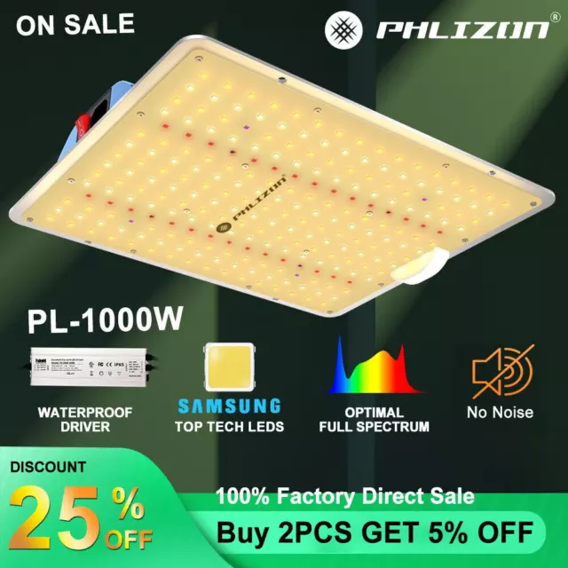 1000W LED GROW Light Full Spectrum Dimmable Indoor Plant Veg Bloom ...