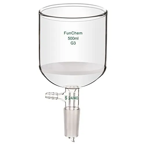 FunChem Buchner Filtering Funnel with Fine Frit G3 Borosilicate Glass Buchner...