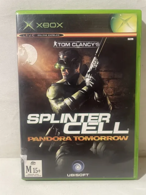 TOM CLANCYS Splinter Cell Pandora Tomorrow Xbox Game PAL Manual Inc Ex Rental