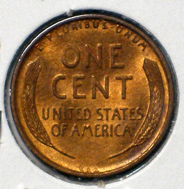 1909 Vdb 1C Lincoln Head Cent Wheat Penny Coin Beautiful Red Brown Piece 2