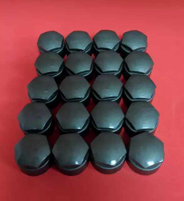 NEW!! WHEEL NUT COVERS FOR AUDI ALL MODELS BOLT CAPS 17mm DARK GREY ROUND TYPE