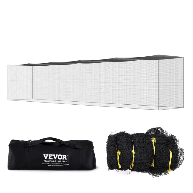 Cage De Frappeurs VEVOR Avec Filet 21,7m - Baseball Softball - PE Résistant - Neuf