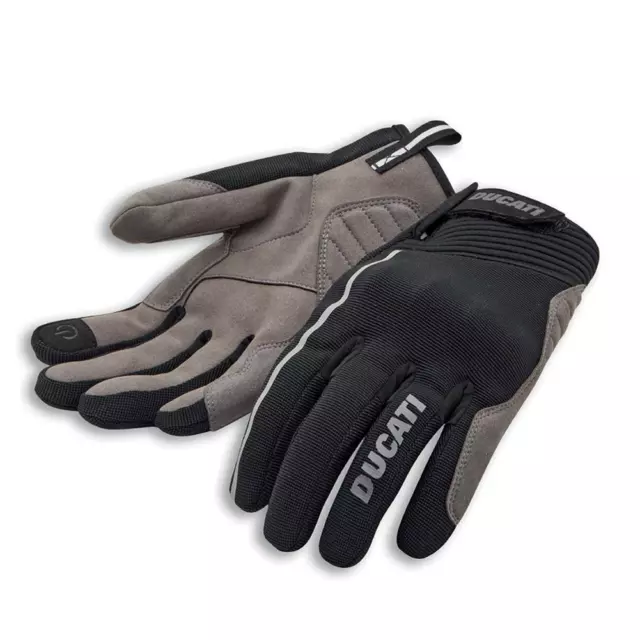 DUCATI Spidi Overland C4 Textil Handschuhe Fabric Gloves schwarz grau NEU 2023