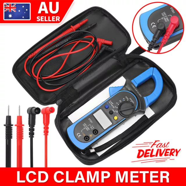 Portable Digital Multimeter Clamp AC Current Voltage Clamp Meter Volt Amp Tester