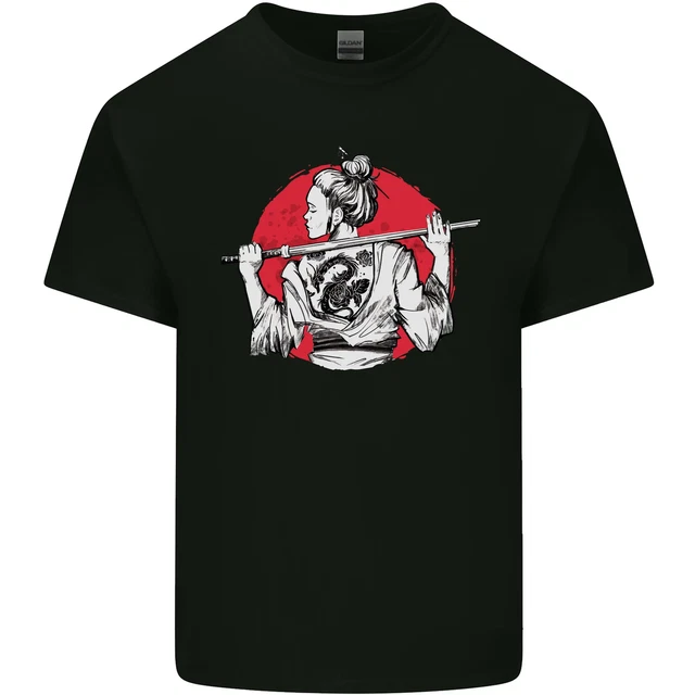 Samurai Tattoo Girl MMA Kenjutsu Kendo Iaido Kids T-Shirt Childrens