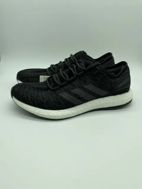adidas Pureboost Running Shoe Black/Dark Grey Heather/Black size 8.5 BA8899