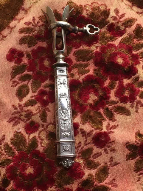 Antique French "Renaissance"950 Silver Handle Lamb Leg Holder