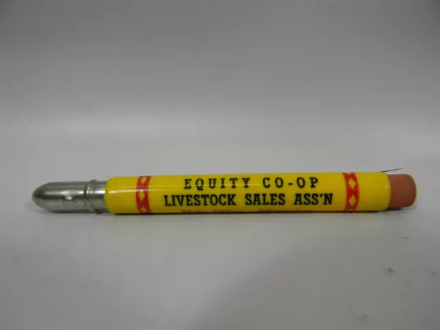 Vintage Equity Co-Op Livestock Sales Wis. Advertising Bullet Pencil - #19 2D