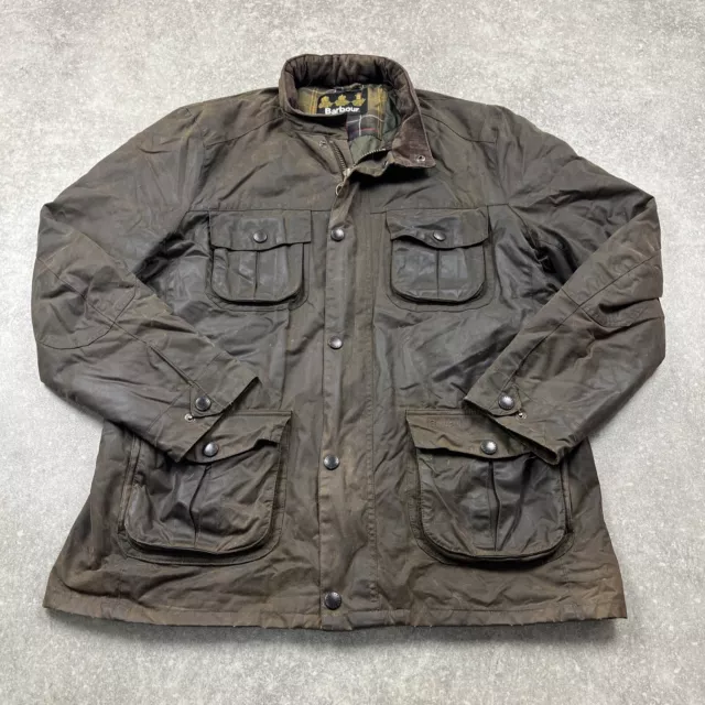 Barbour trooper deals wax jacket olive