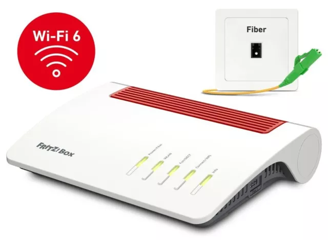AVM FRITZ!Box 5590 Fiber Glasfaser-Router DECT WLAN AX 2400 MBit/s + 1200 MBit/s