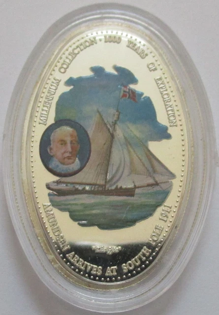 Zambia 4000 Kwacha 2000 Ships Research Vessel of Roald Amundsen Silver
