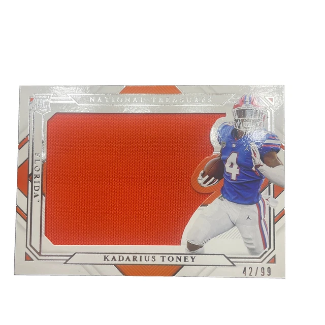 KaDarius Toney 2021 National Treasures Jumbo Jersey Patch #d 42/99