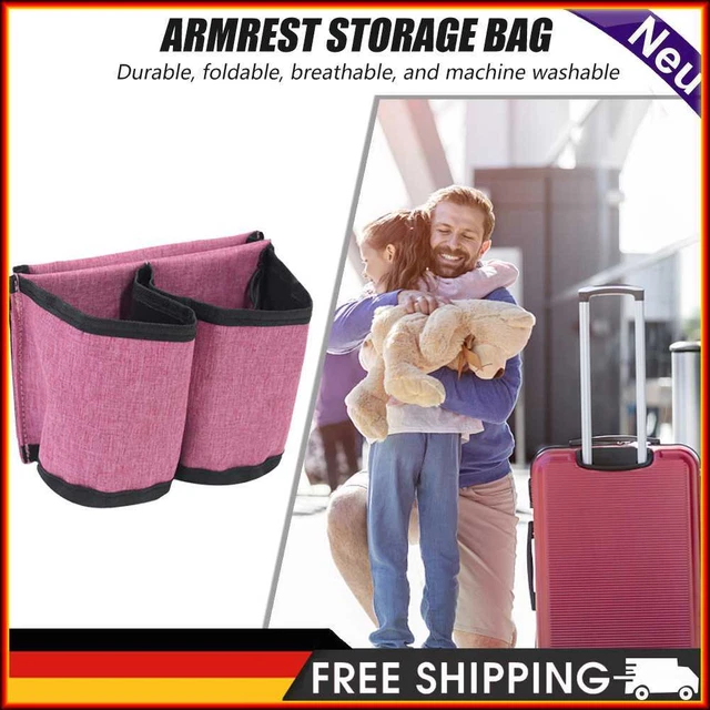 Equipaje bolsa de bebidas Oxford transpirable 2 tazas accesorios de viaje (rosa)