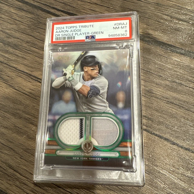2024 TOPPS TRIBUTE Dual Relic Green /99 Aaron Judge New York Yankees
