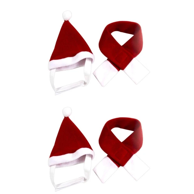 2 stücke Hundekatze Weihnachten Hut und Schal Set Winter Urlaub Kostüm Outfit Fo