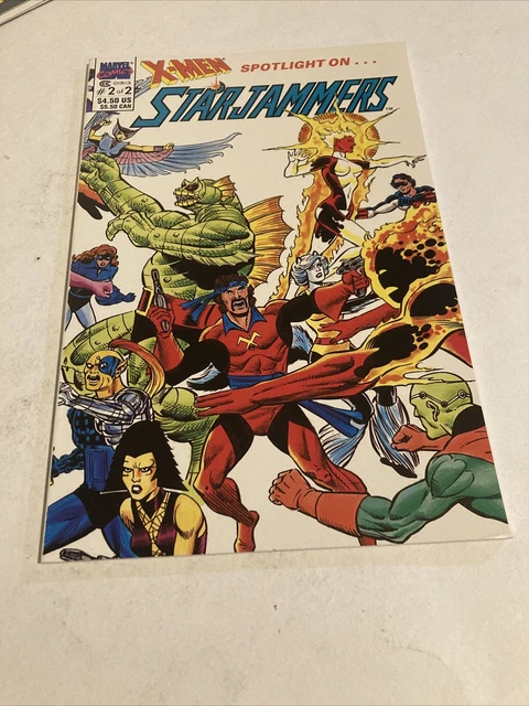 X-MEN SPOTLIGHT ON STARJAMMERS # 1 & # 2 Marvel Comic Books G/VG 1990 Copper Age 12