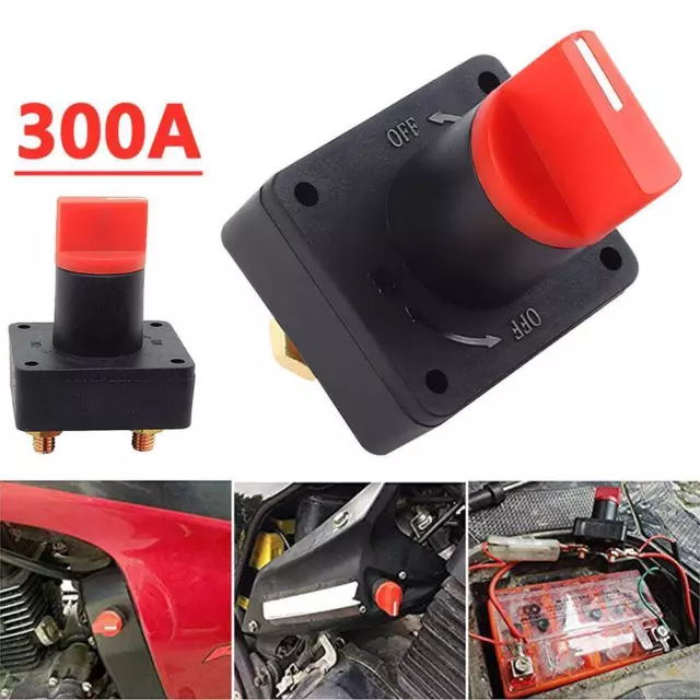 300A Battery Isolator Disconnect Rotary Switch Cut Boat Truck On/Off RV Q8Y5