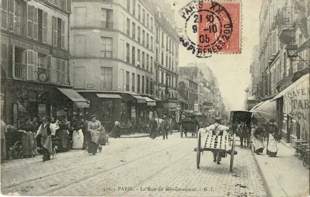 CPA - Paris - La Rue de Ménilmontant