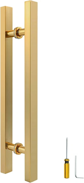 LVYIHAN 24 inch Stainless Steel Door Handle Double Sided, Pull Push Sliding Barn