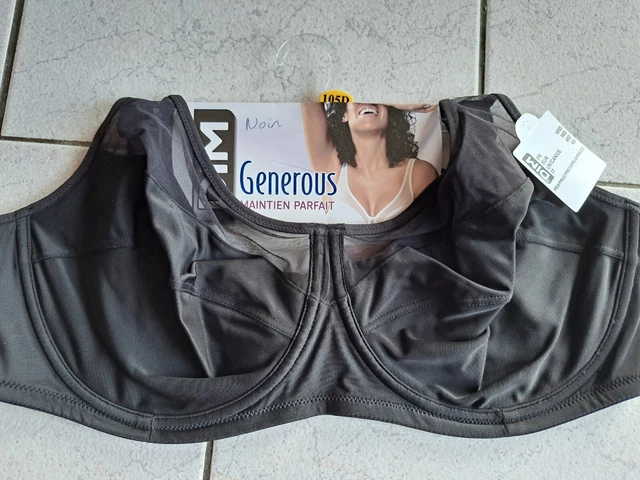 Soutien-gorge Dim Generous Essentiel 105C Bleu Infini - Avec Armatures, Neuf Avec étiquettes