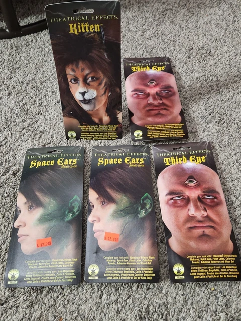 Lot Of 5 Rubies Theatrical Effects Space Ears  Kitten Nose Third Eye NEW