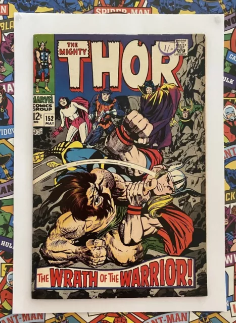 Thor #152 - May 1968 - Ulik Appearance! - Vfn (8.0) High Grade Cents Copy!!!