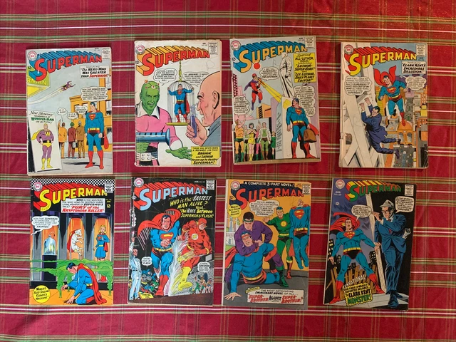 Superman 163 167 168 174 195 199 200 209 1st Flash race with Superman 1967