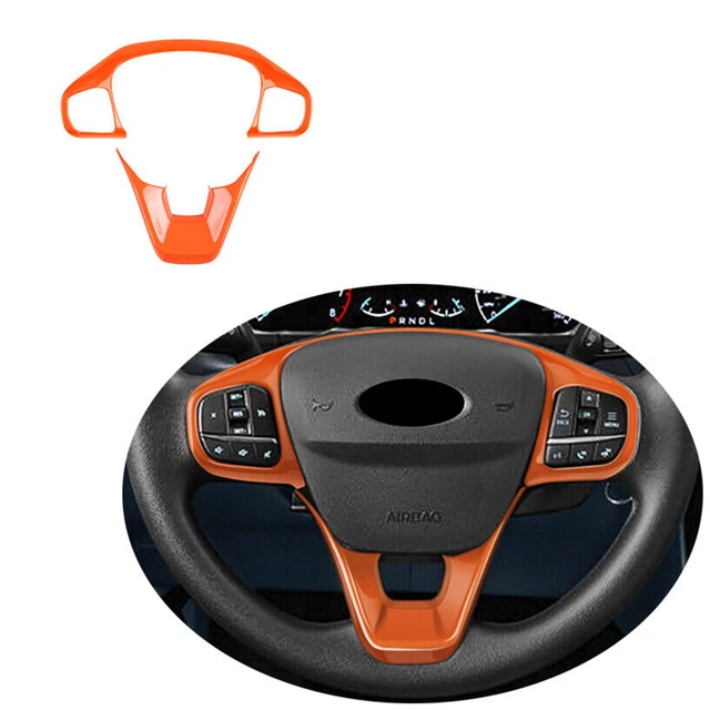 2X ABS Orange Steering Wheel Trim Cover Fit For FORD Maverick 2022+ 2X ABS Orange Steering Wheel Trim Cover Fit For FORD Maverick 2022+